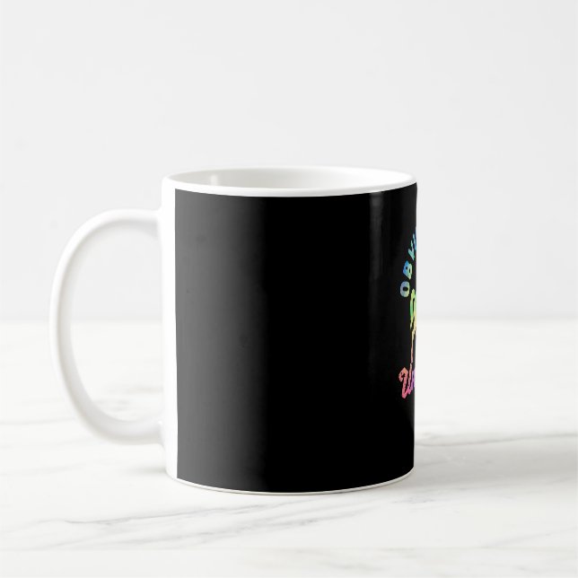 Funny horse silhouette pony riding coffee mug (Left)