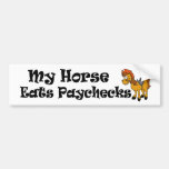 Funny Horse Sticker. My Horse Eats Paychecks. Bumper Sticker at Zazzle