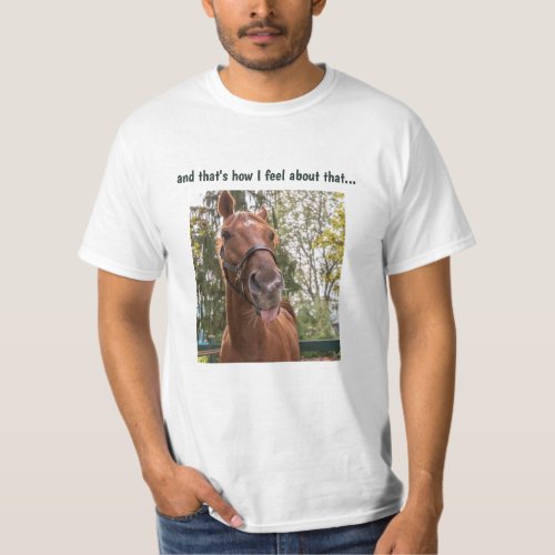 Funny Horse Sticking Out Tongue T_Shirt