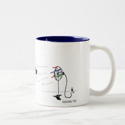 Funny Horse Superhero Cartoon Two_Tone Coffee Mug