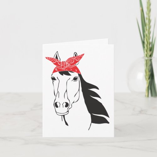 Funny Horse Thinking of You Hello Miss You Card