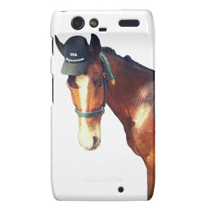 Funny Horse with Hat Equestrian Droid Razr Case