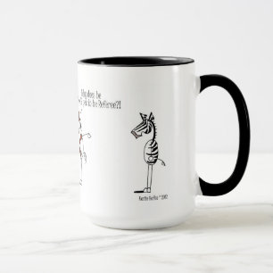 Funny Horse & Zebra Soccer Cartoon Mug