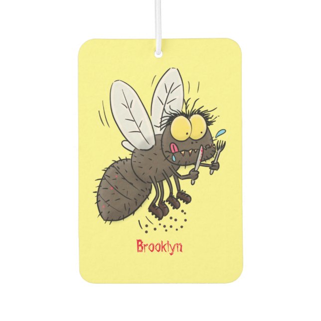 Funny horsefly insect cartoon air freshener (Front)