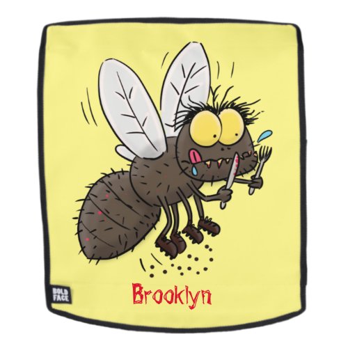 Funny horsefly insect cartoon backpack