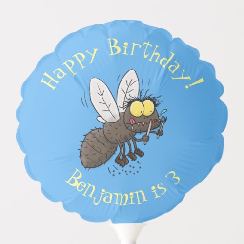 Funny horsefly insect cartoon balloon