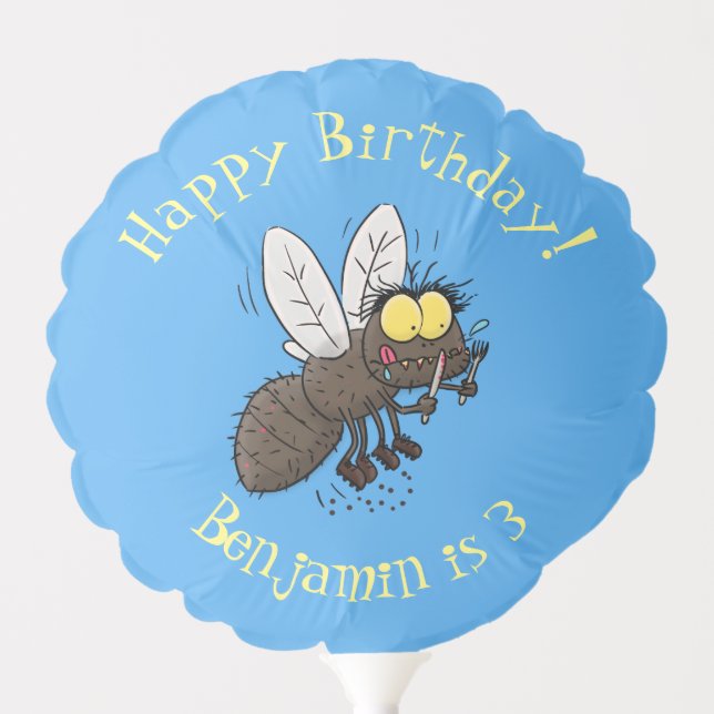 Funny horsefly insect cartoon balloon (Front)