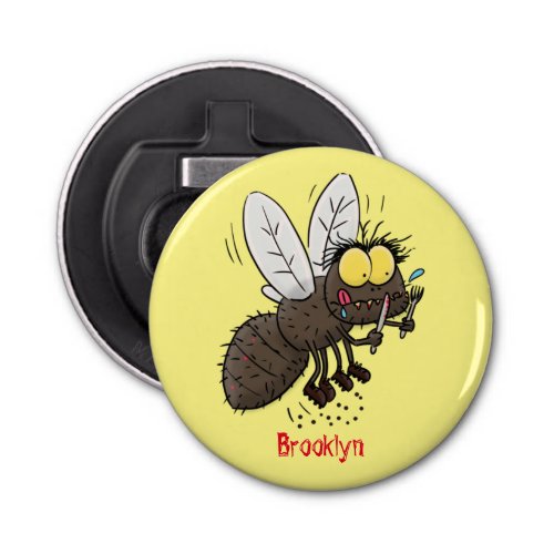 Funny horsefly insect cartoon bottle opener