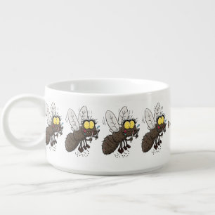 Funny horsefly insect cartoon bowl