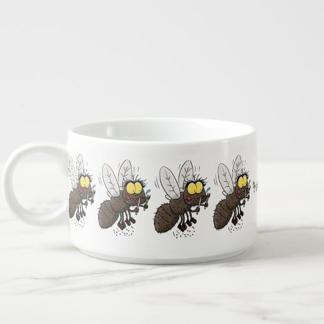 Funny horsefly insect cartoon bowl (Right)