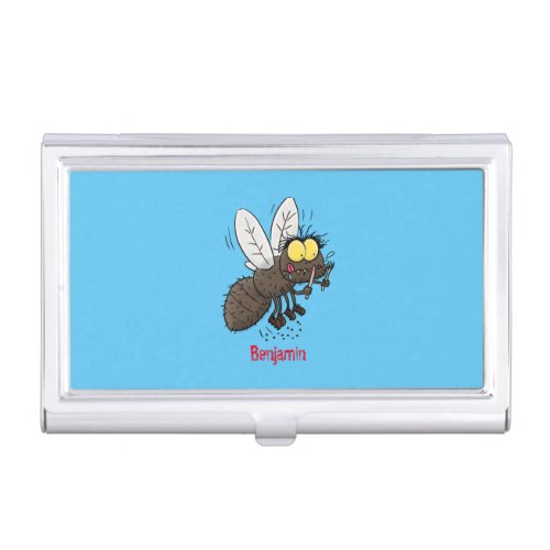Funny horsefly insect cartoon business card case