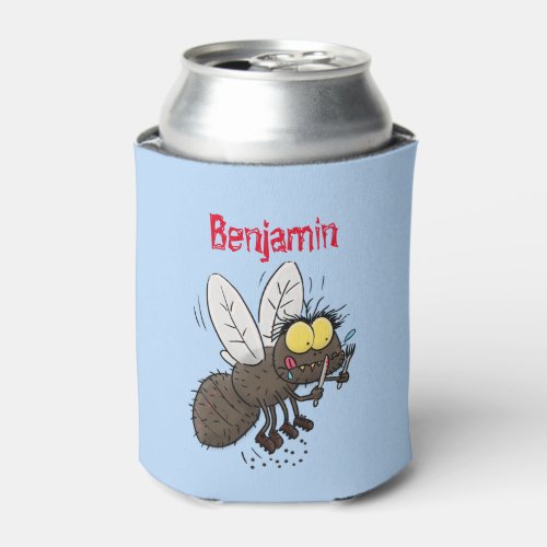 Funny horsefly insect cartoon can cooler