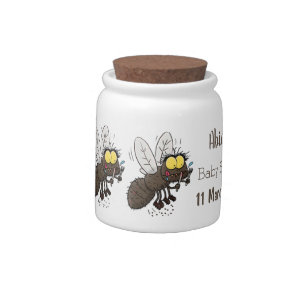 Funny horsefly insect cartoon candy jar