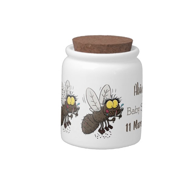Funny horsefly insect cartoon candy jar (Left)