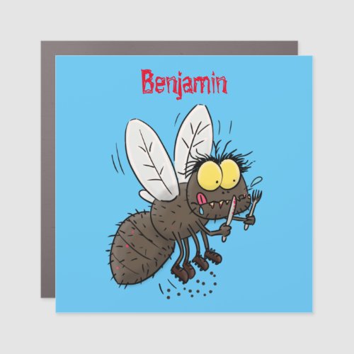 Funny horsefly insect cartoon car magnet
