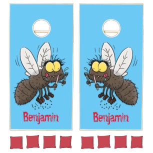 Funny horsefly insect cartoon cornhole set