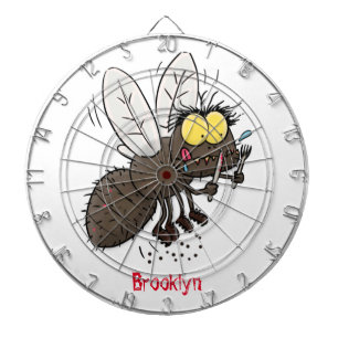 Funny horsefly insect cartoon dart board