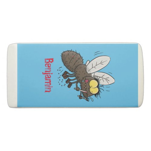 Funny horsefly insect cartoon eraser