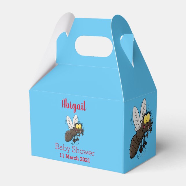 Funny horsefly insect cartoon favor boxes (Front Side)