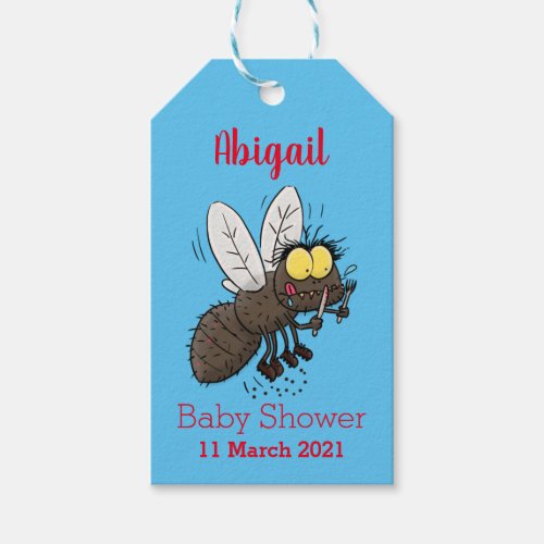 Funny horsefly insect cartoon  gift tags