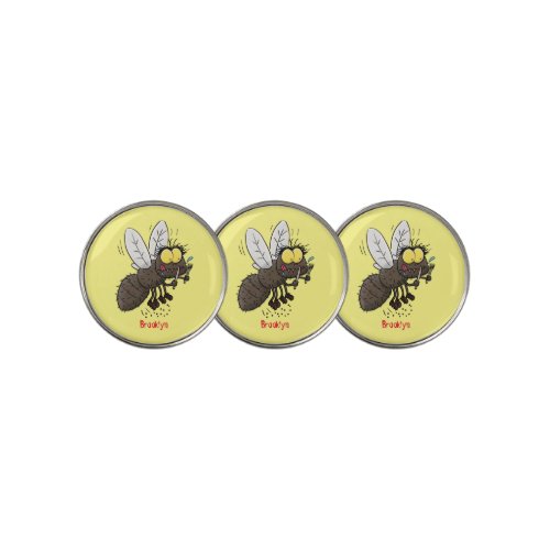 Funny horsefly insect cartoon  golf ball marker