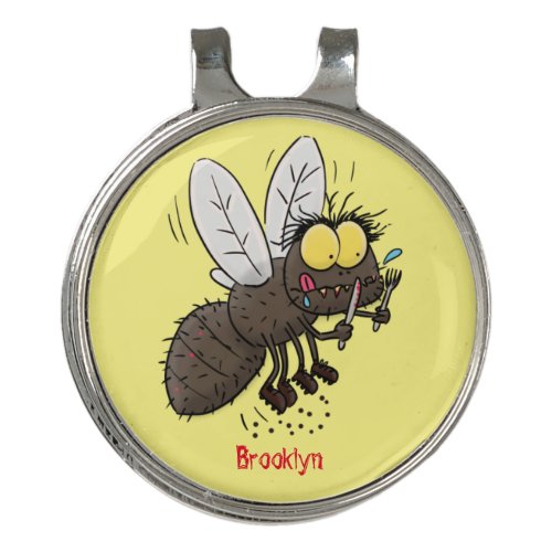 Funny horsefly insect cartoon golf hat clip