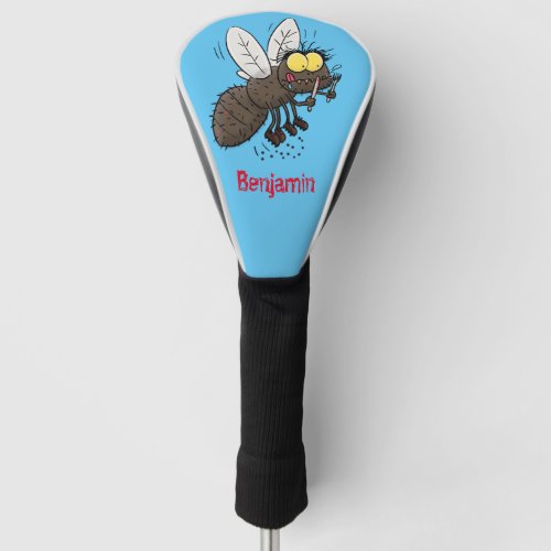 Funny horsefly insect cartoon golf head cover
