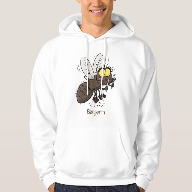 Funny horsefly insect cartoon hoodie (Front)