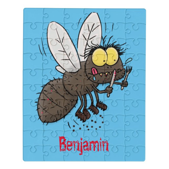 Funny horsefly insect cartoon jigsaw puzzle (Puzzle Vertical)