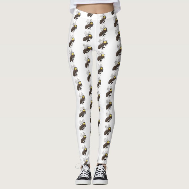 Funny horsefly insect cartoon leggings (Front)