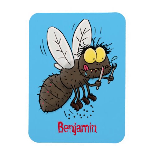 Funny horsefly insect cartoon magnet