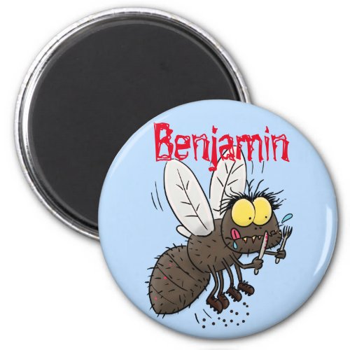 Funny horsefly insect cartoon magnet