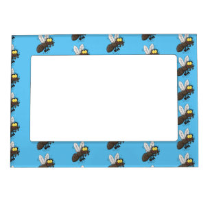 Funny horsefly insect cartoon magnetic frame