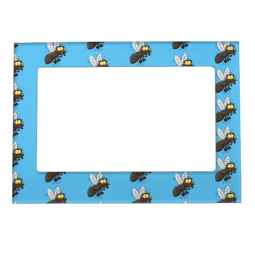Funny horsefly insect cartoon magnetic frame