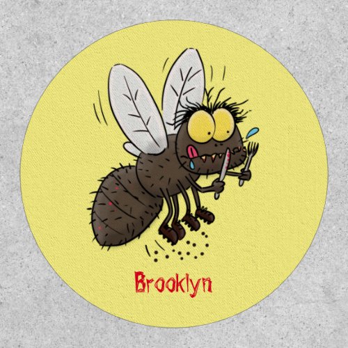 Funny horsefly insect cartoon patch