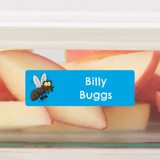 Funny horsefly insect cartoon personalized labels (Affixed)