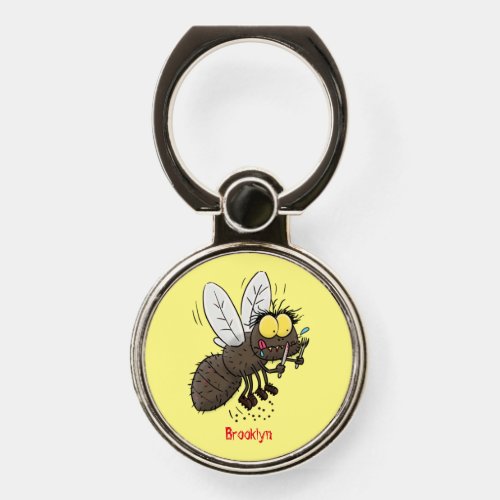 Funny horsefly insect cartoon phone ring stand