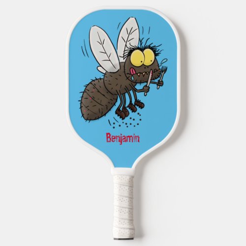 Funny horsefly insect cartoon  pickleball paddle