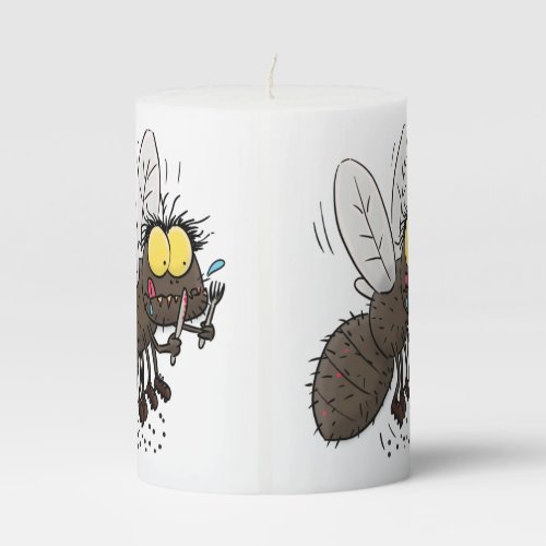 Funny horsefly insect cartoon pillar candle