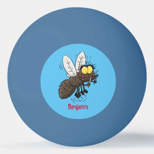 Funny horsefly insect cartoon ping pong ball