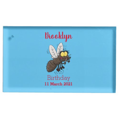 Funny horsefly insect cartoon place card holder