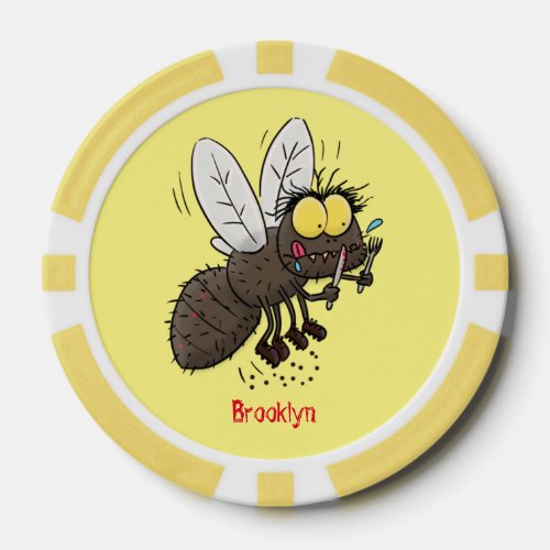 Funny horsefly insect cartoon  poker chips