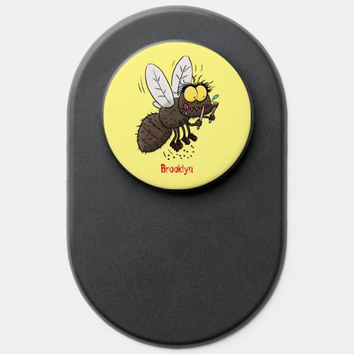 Funny horsefly insect cartoon  PopSocket