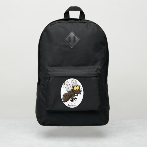Funny horsefly insect cartoon port authority backpack