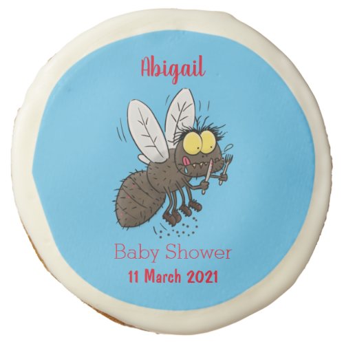 Funny horsefly insect cartoon sugar cookie
