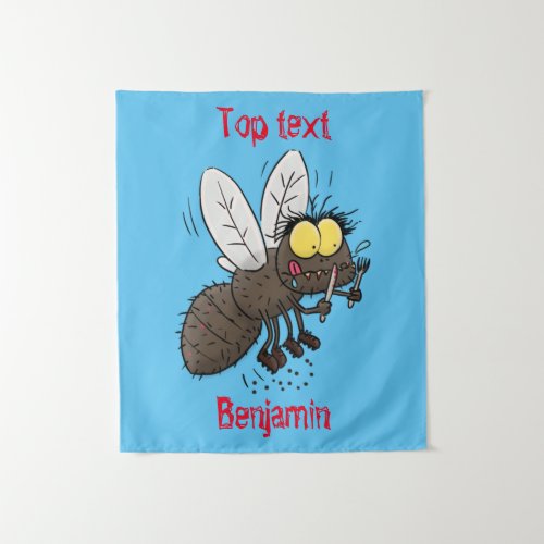 Funny horsefly insect cartoon  tapestry