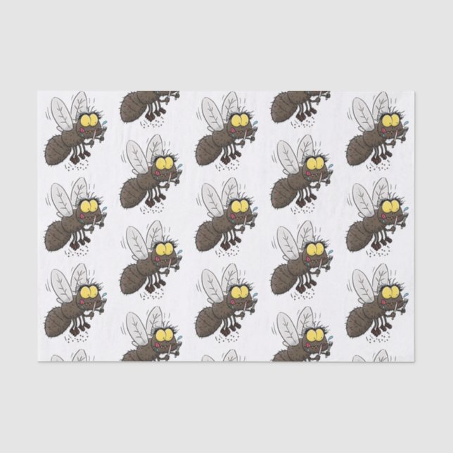 Funny horsefly insect cartoon tissue paper (Front)