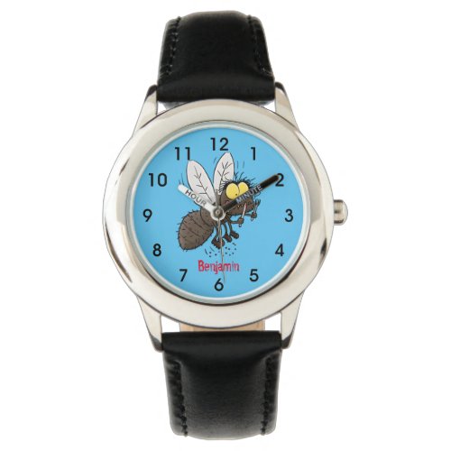 Funny horsefly insect cartoon watch
