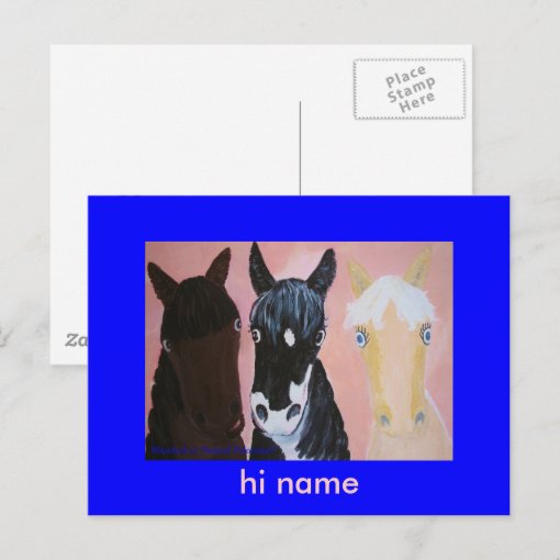Funny horses cards Customize | Zazzle