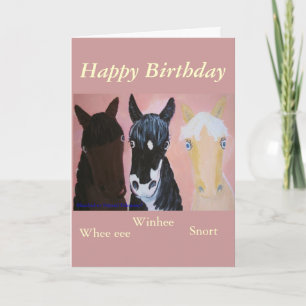 Funny horses cards Customize